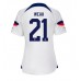 Billige Forenede Stater Timothy Weah #21 Hjemmebane Fodboldtrøjer Dame VM 2022 Kortærmet